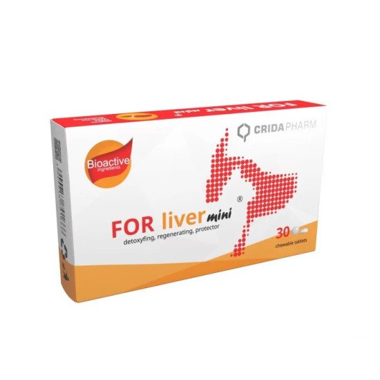 FOR Liver – Supliment Hepatoprotector pentru Câini și Pisici – 30 Tablete Masticabile